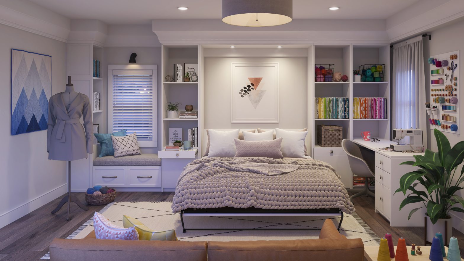 Murphy Wall Bed for Hobbies